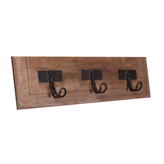 Garderobe aus Altholz mit Farbe - 3 Haken - Unikate