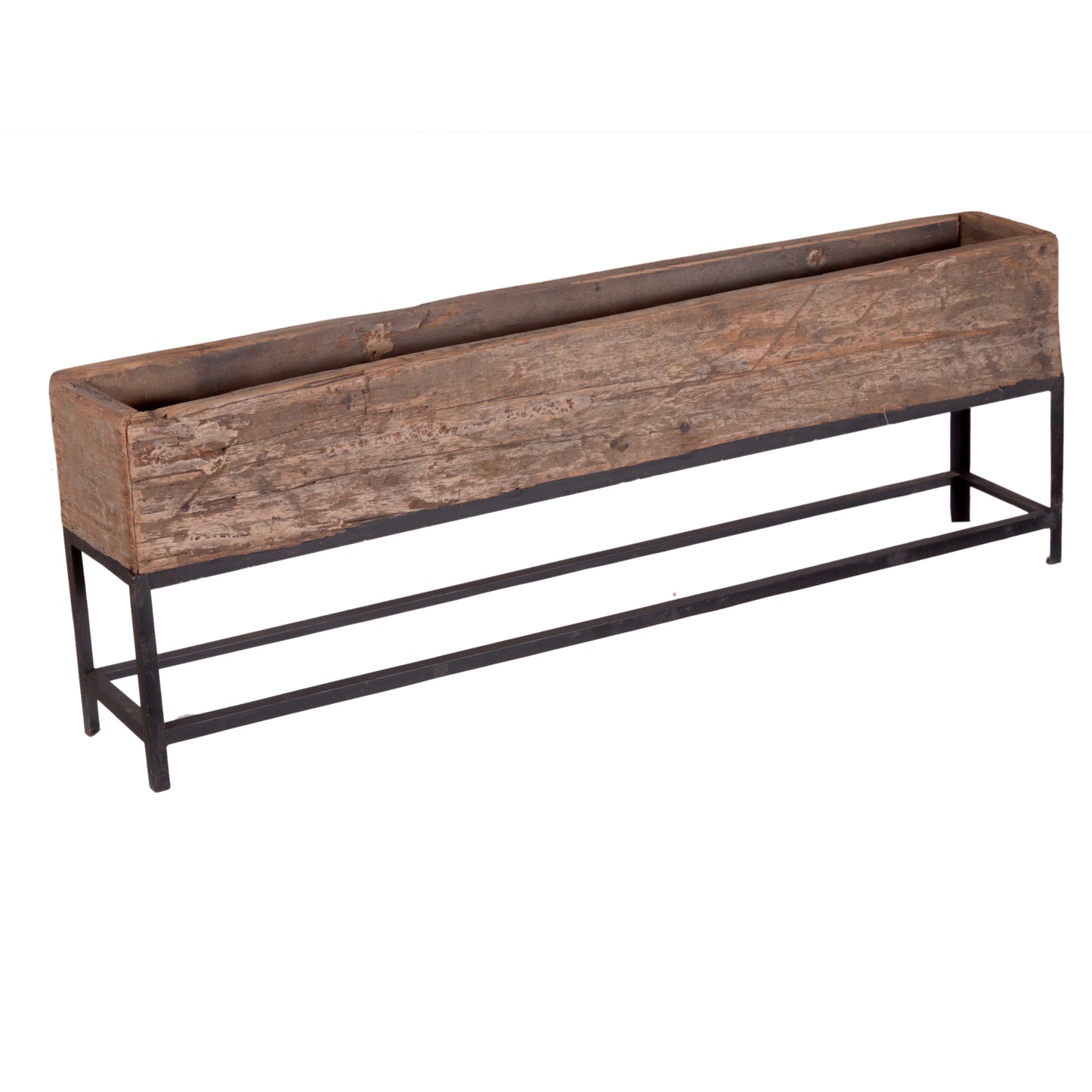 Pflanzkasten Blumenkasten aus recycle Holz mit Metallgestell